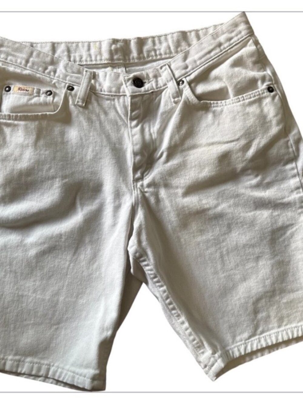 Riders White Denim Casual Bermuda Shorts Size 10M